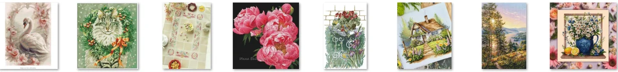 

Cross Stitch Kits Cross stitch Aida embroidery Threads for embroidery Set Autumn Vase 42-41