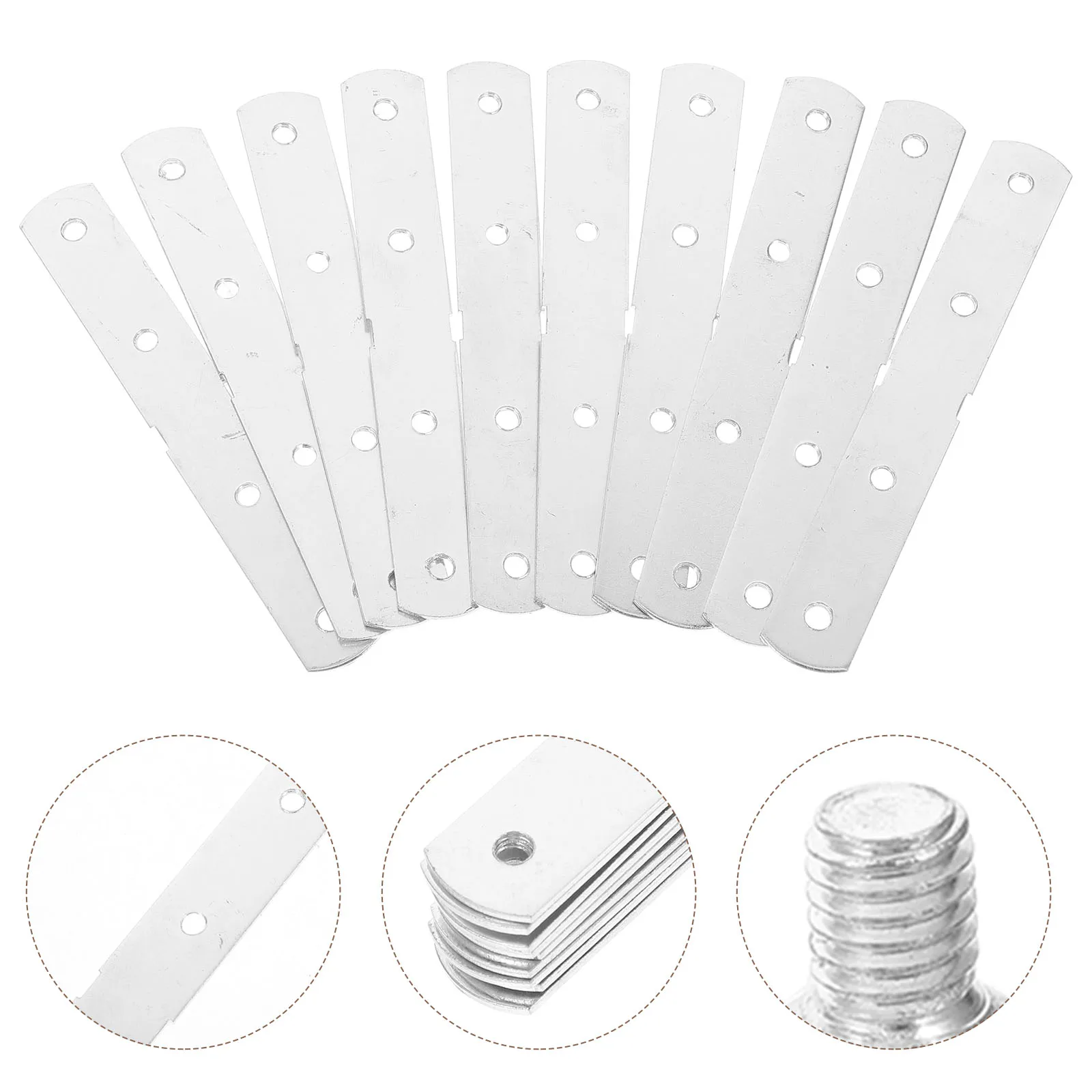 

10pcs Light Box Corner Braces Stainless Steel Flat Furniture Brackets Code Connectors Wall Exhibitions