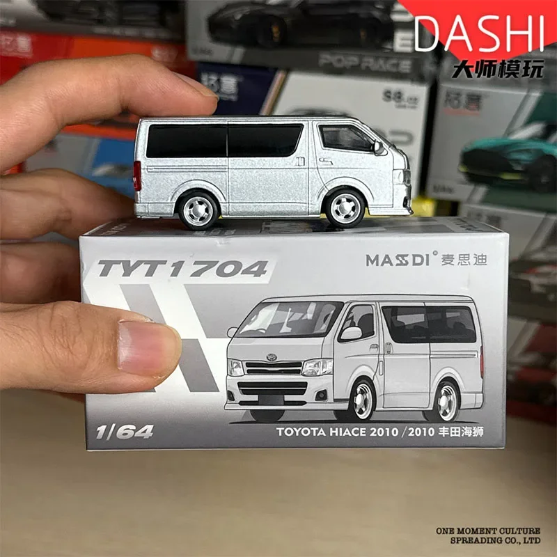 トヨタハイエース2010合金車モデル,ダイキャスト1:64スケール,静的ディスプレイ,収集可能なギフト,おもちゃ,お土産の装飾