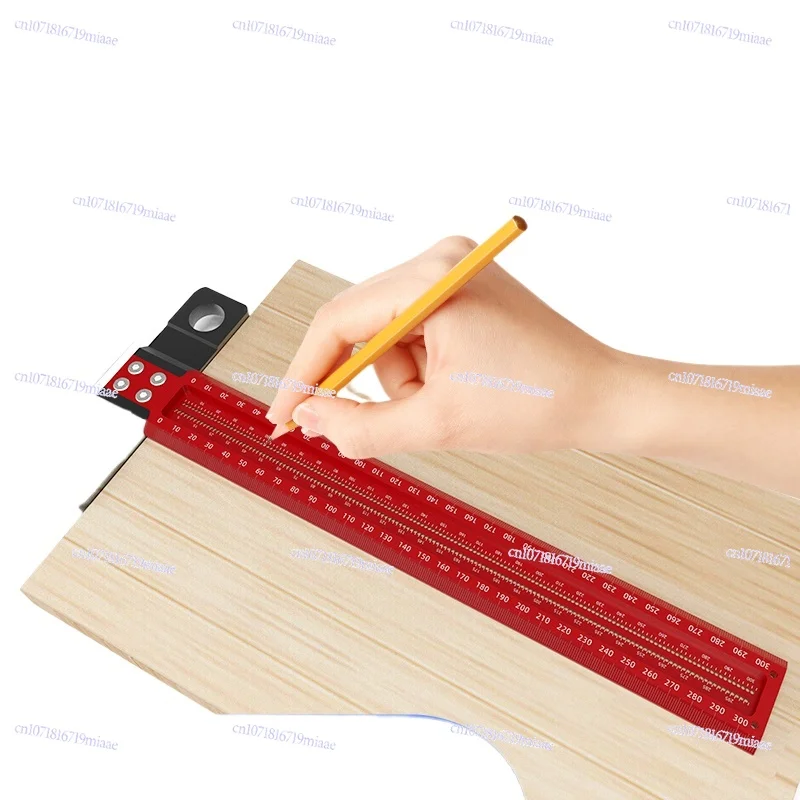 

The New TS-300 Metric Woodworking Hole Drawing Line Ruler Parallel/vertical Line Drawing T-shaped Line Hole Marking Ruler