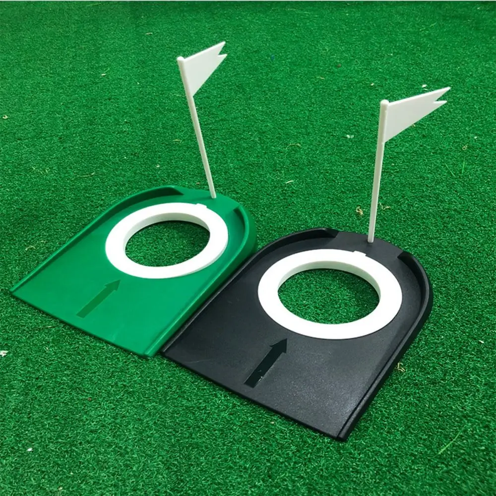 Putting Cup Golf Putting Disc Golf Training Removable Golf Putting Hole Cup Plastics with Hole Flag Golf Putting Regulation Cup