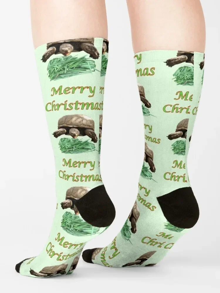 Sulcata Tortoise - Merry Christmas Socks Toe sports winter Luxury Woman Socks Men's