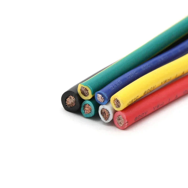 Cable eléctrico UL1015 de 2/5m, 24, 22, 20, 18, 16, 14, 12, 10, 8 AWG, lámpara aislada de PVC, iluminación, Cable de cobre, línea LED DIY, 600V