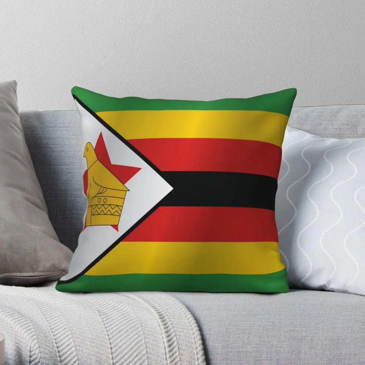 

Zimbabwe Flag Square Pillowcase Polyester Linen Velvet Printed Zip Decorative Throw Pillow Case Sofa Cushion Cover