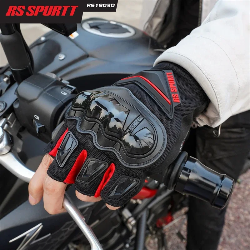 

Men Women Summer Breathable Anti-fall Riding Gloves Motocross Half-finger Anti-slip Anti-fall Bike Motorcycle Gloves M-2XL