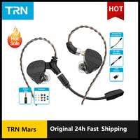 TRN Mars Hifi In-Ear Earphone Triple Hybrid 1DD + 1BA + 1Vibration Driver Wired DJ Monitors Headset TRN Original Store