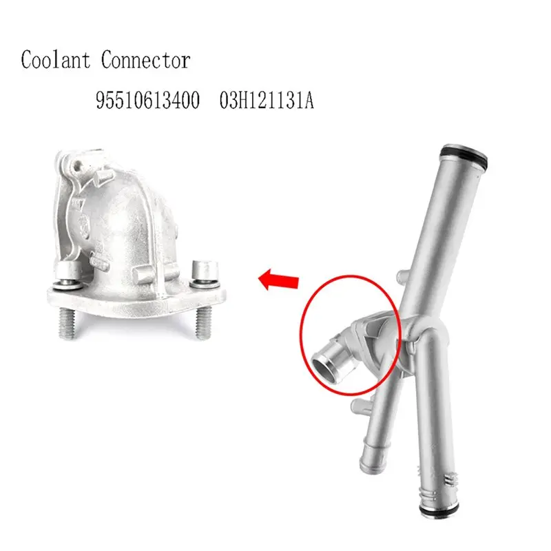 Coolant Connector 95510613400 For Cayenne 3.6 2007- 2010 Engine Thermostat 03H121131A-ABQA
