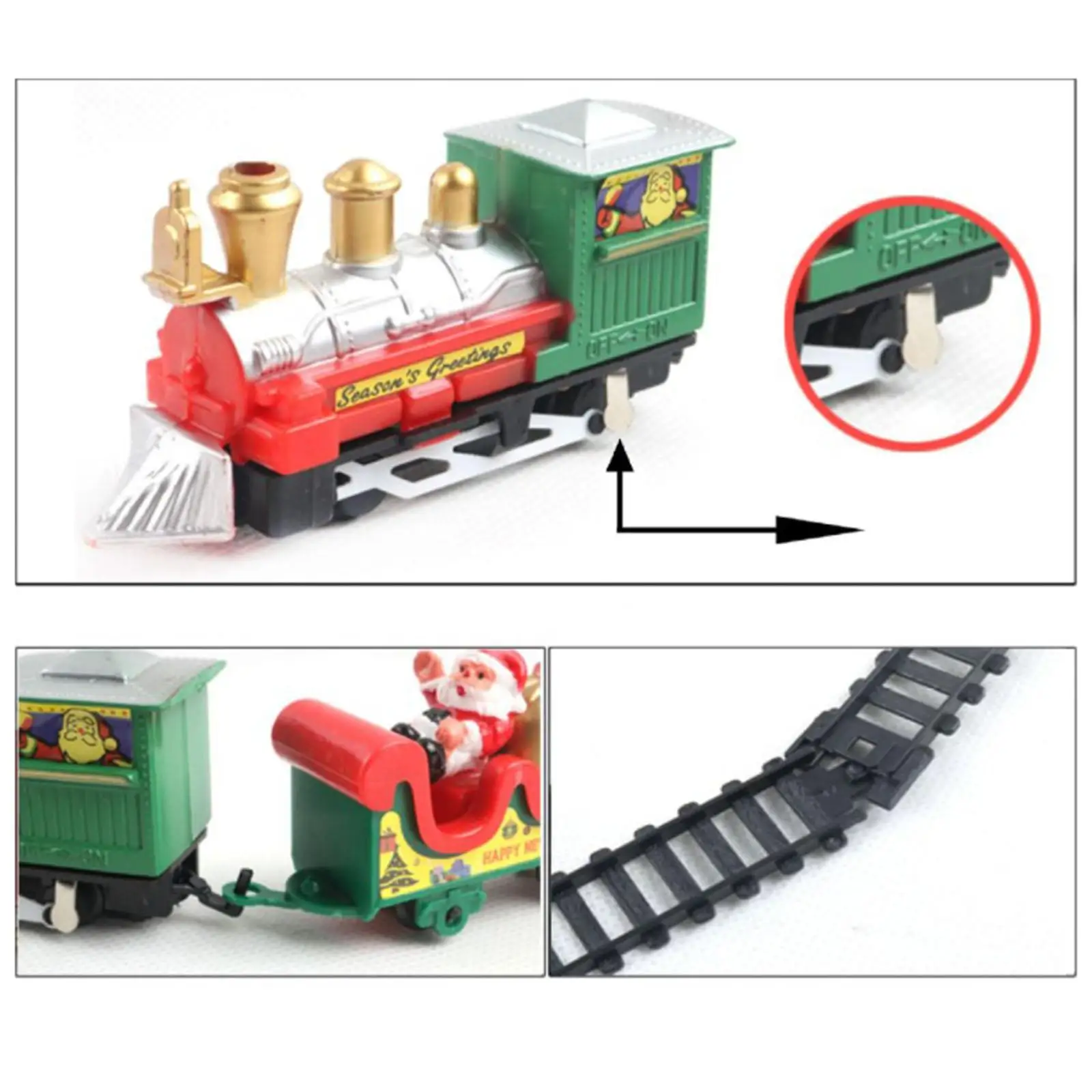 Trem de natal brinquedos elétricos decoração da árvore de natal trem pista quadro ferroviário carro com som luz ferroviário carro presentes de natal