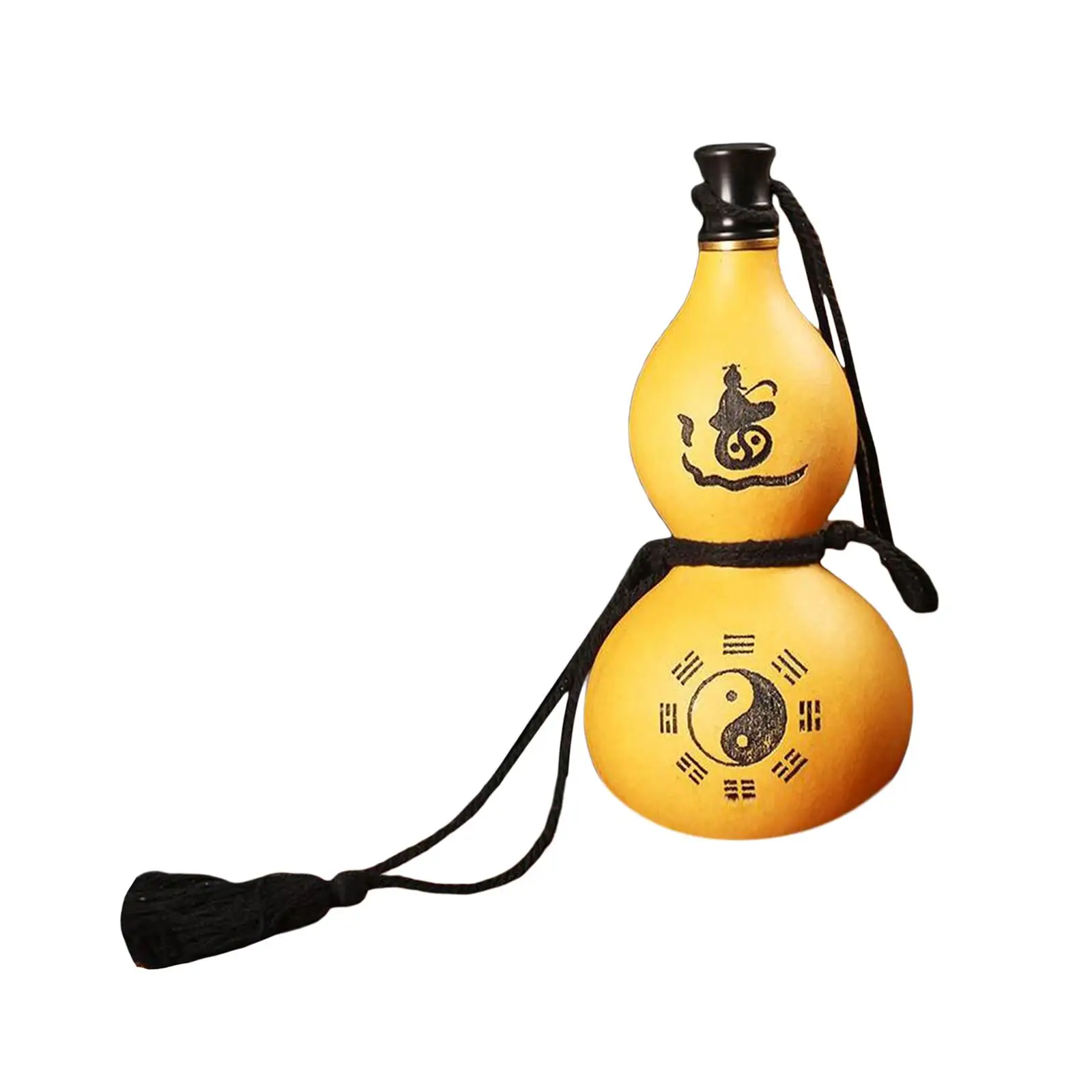 Decorative Water Bottle Gourd Water Bottle Traditional Portable Gourd Beverage Kettle for Entrance Home Desk Decor