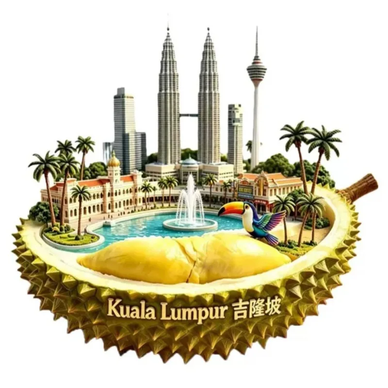 Singapore Fridge Stickers Metal Alloy Material Malaysia Travel Souvenirs Kuala Lumpur Australia Sydney Fridge Magnets Gifts