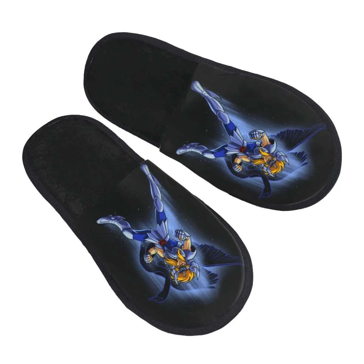 Zapatillas personalizadas de Saint Seiya Knights Of The Zodiac, cómodas zapatillas de espuma viscoelástica para mujer, zapatos de casa de Hotel Hyoga of Cignus
