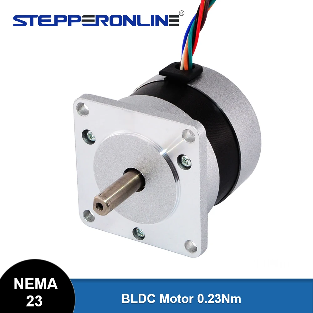 STEPPERONLINE Nema 23 BLDC Motor 57 Brushless DC Motor 24V 3500RPM 0.23Nm 84W 5.0A Ф57x49mm CNC