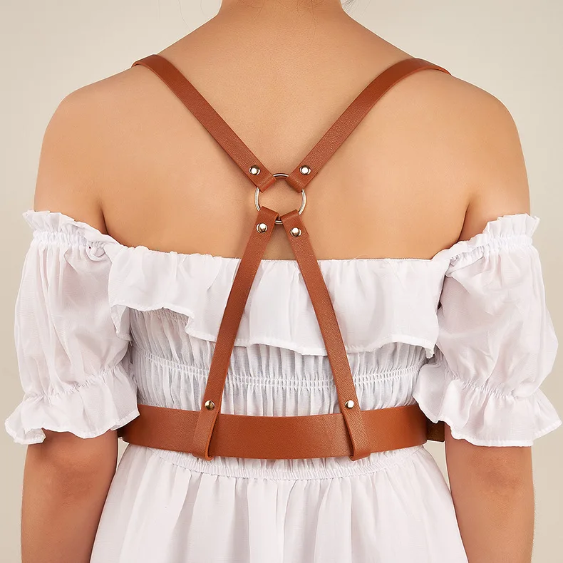 

Functional Punk Style Strap Belt Women's European and American Street with Dress JK Shirt Suspender Belt Seal Decorative Tide