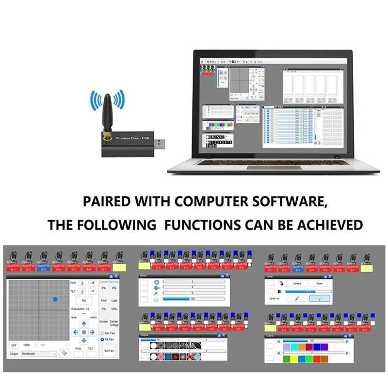 A37T-DMX512 Trasmettitore per computer Dimmer per illuminazione scenica LED DMX512 Computer PC Controller per illuminazione scenica Dimmer