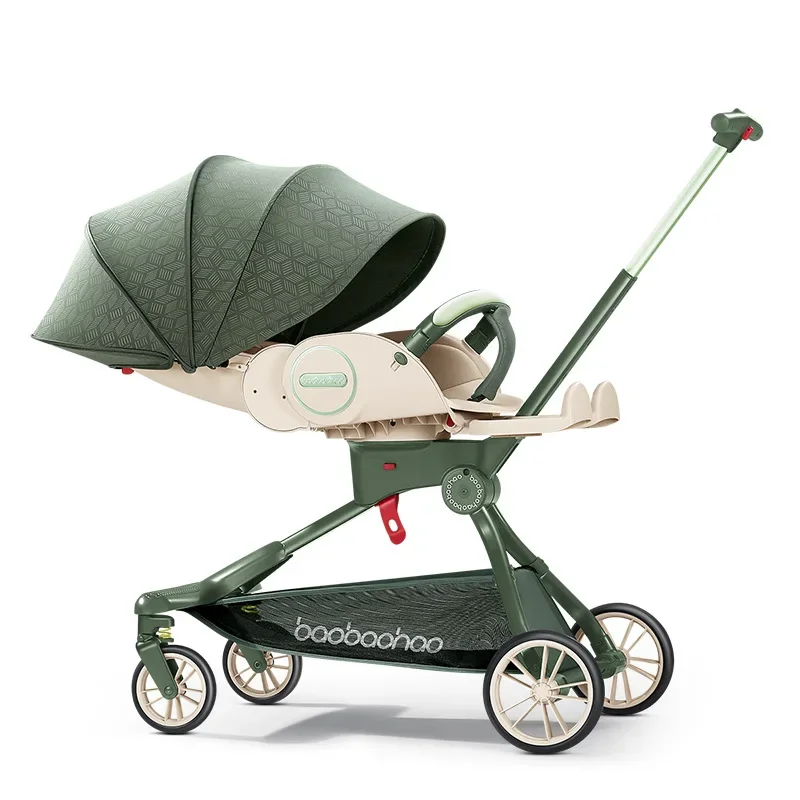 Baby Stroller Lightweight Travel Stroller High Landscape Foldable Newborn Baby Walking Stroller Two-way Swivel Seat Stroller