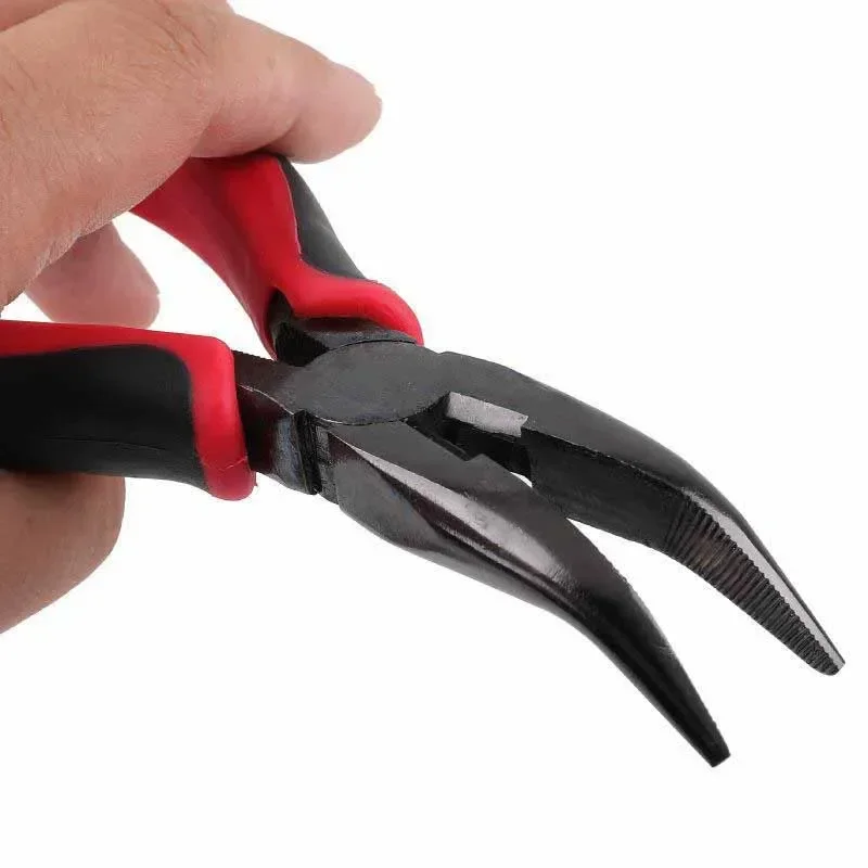 Rustproof Curved Nose Pliers 5 6 Inch Needle Nose Pliers Wire Cutting Pliers Stripping Tools Hardware Handmade Accessories