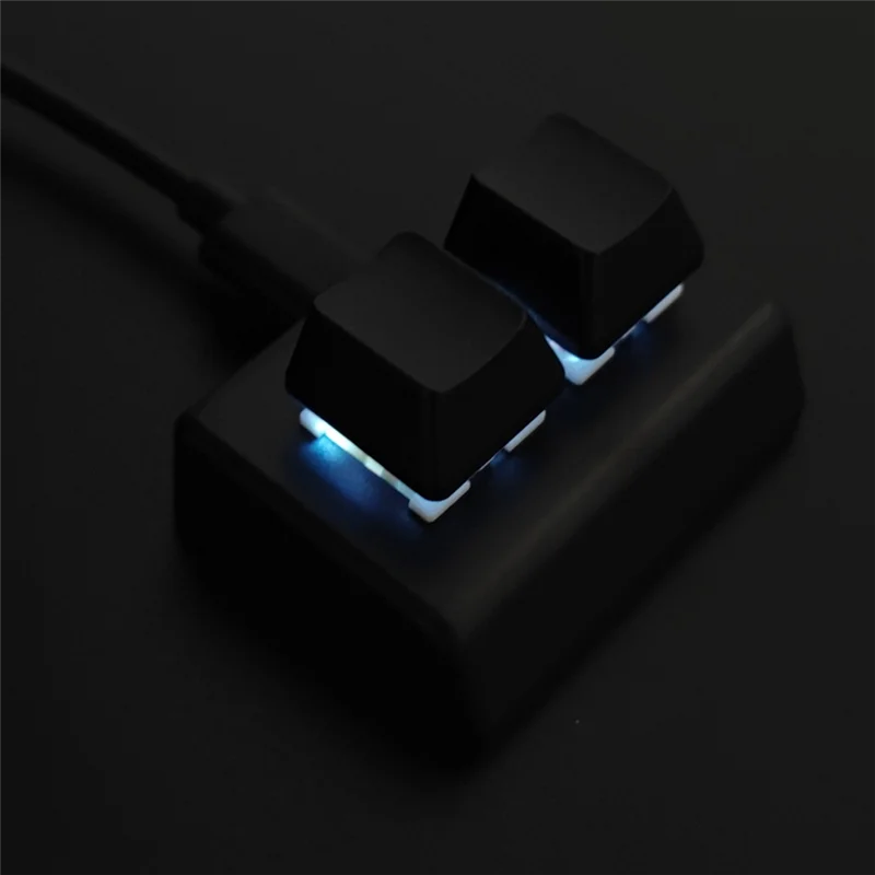 2 Keys Macro Programming Keyboard RGB Mini Keyboard Gaming Drawing Red Switch Custom Keyboard OSU Gaming Keypad,Black