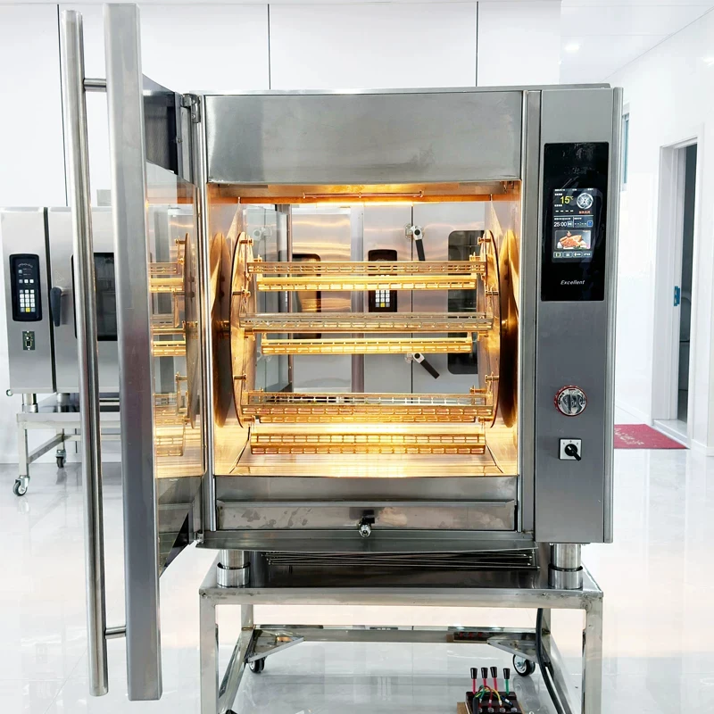 

Commercial-Grade Electric Rotisserie Oven, Stainless Steel Electric Oven, Electric Timer Model, Convection Rotisseri(Customized)