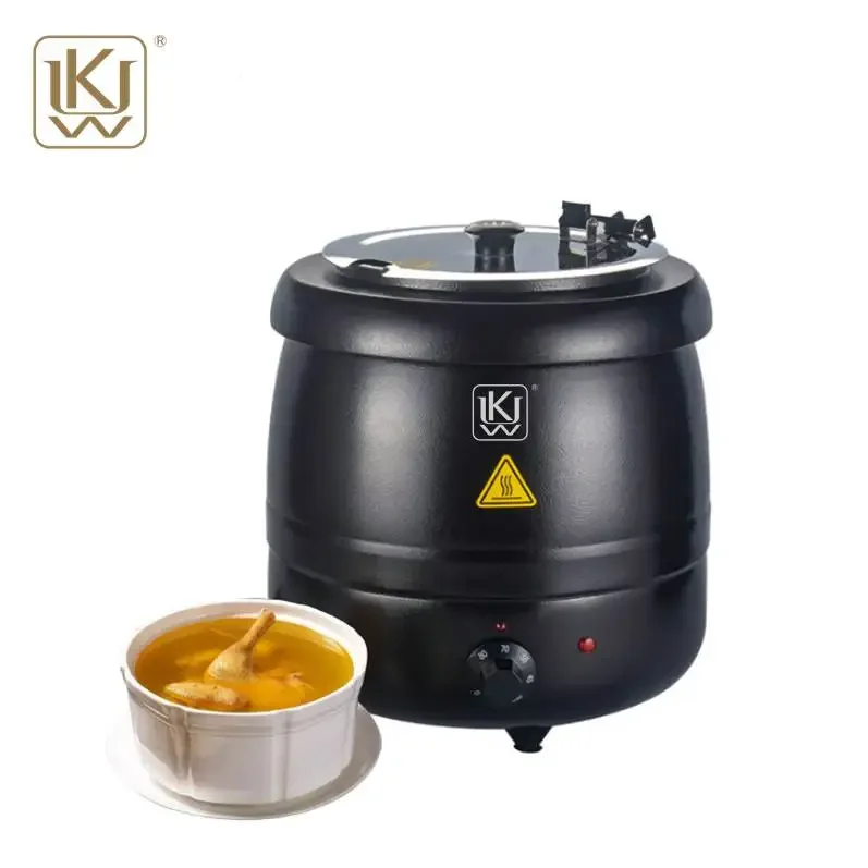 Custom Color Simple Design Stainless Electric Soup Kettle And Food Warmer Hotel Commercial Soup Warmer