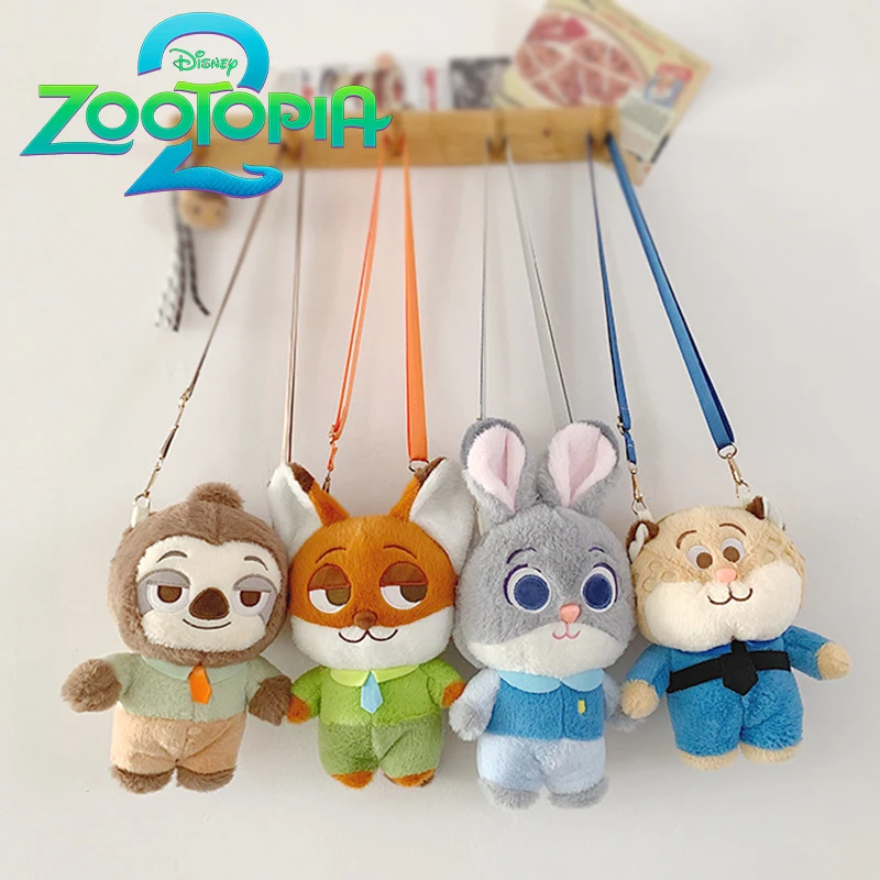 ディズニー ズートピア ぬいぐるみ 23cm ニック・ワイルド ジュディス・ラーヴァーン・ホップス かわいい人形 クロスボディで着用可能 クリスマスや誕生日のギフトに