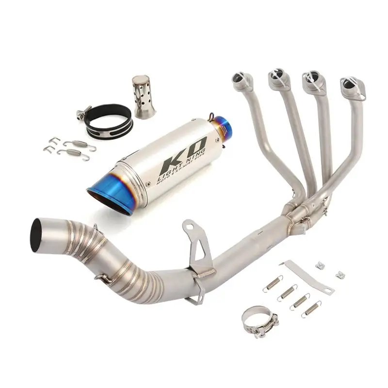 Motorcycle Full Exhaust System Header Link Pipe Slip On 51mm Muffler Stainless Steel Silencer For CFMOTO 500SR 500VOOM 2024 2025