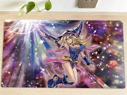 YuGiOh Playmat Dark Magician Girl TCG CCG Mat Table Pad Trading Card Game Mat Mouse Pad Desk Gaming Play Mat Free Bag