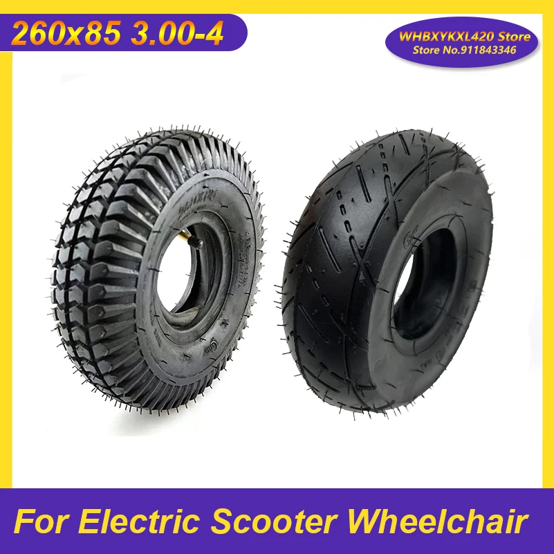 Wear-Resistant Rubber Tire 260x85 Inner Tube 3.00-4 260*85 for Electric Kid Gas Scooter Wheelchair  ATV Go Kart Razor E300 Tyre