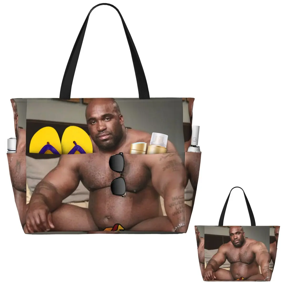 

Big Dick Black Guy Meme Barry Wood Пляжная сумка Спортивная сумка для тренажерного зала Йога Duffle Большая сумка-тоут Женская дорожная сумка Сумка для фитнеса