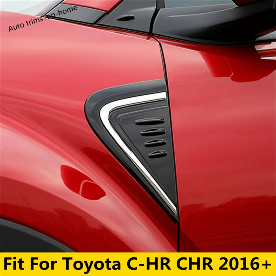 

2pcs Car Styling Front Side Foliage Leaf Fender Vent Air Outlet Frame Cover Trim For Toyota C-HR CHR 2016 - 2022 Car Accessories