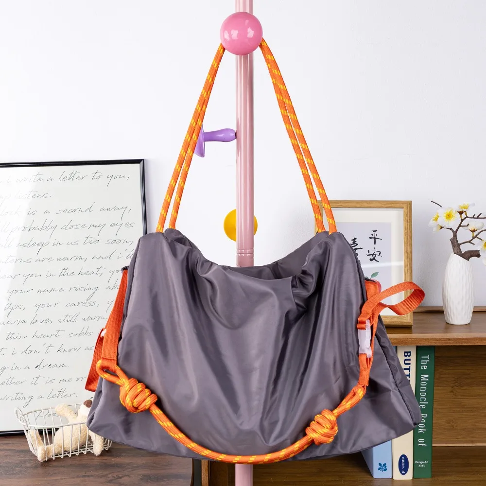 

Casual Nylon Shoulder Bag Nylon Rope Korean Style Lightweight Eco Bag Handbag Large Capacity Fitness bag Travel