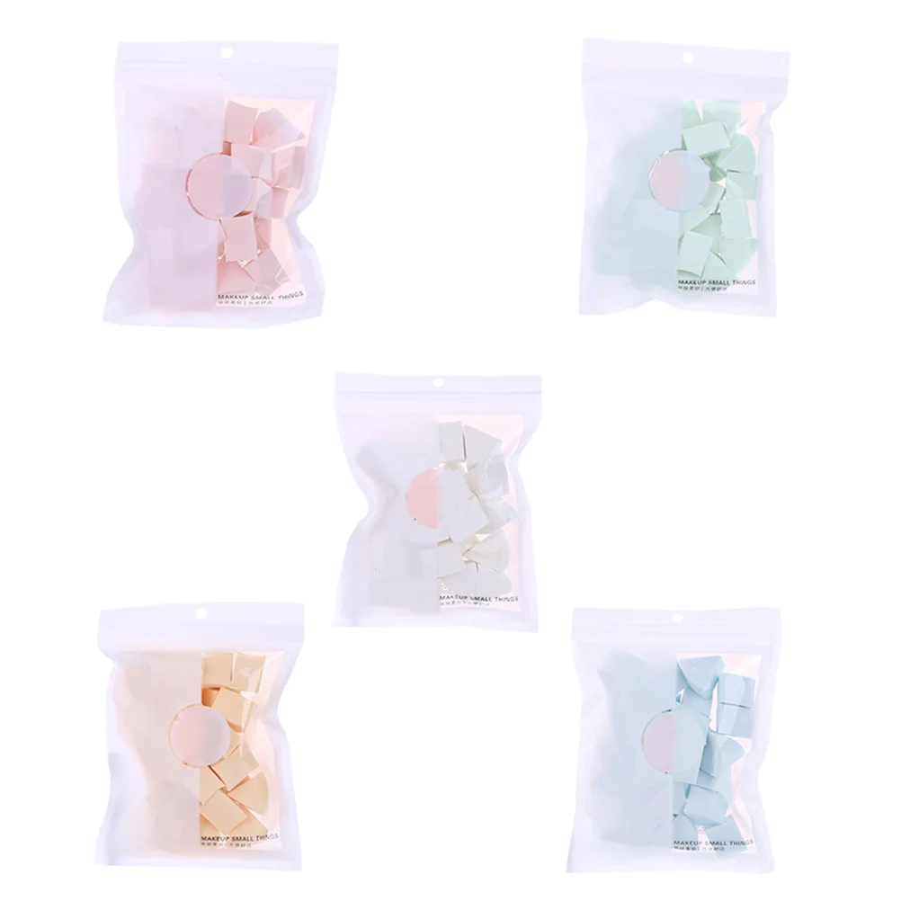 12 個のメイクアップスポンジセットスポンジ顔用保湿角質除去スキンケアツールパウダーパフ洗浄補助