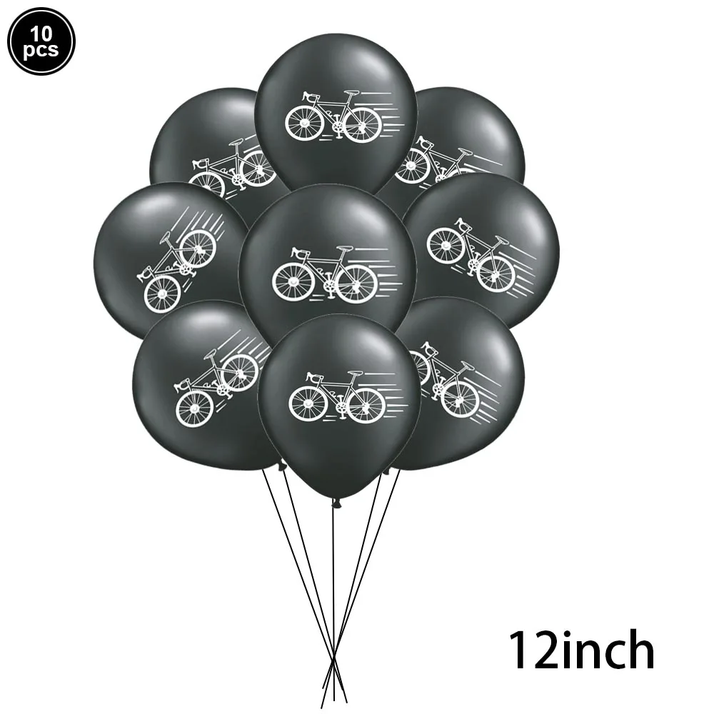 10pcs 12inch Bicycle Latex Balloons Bicycle Balloons for Bicycle Themed Party Decorations Kids Birthday Baby Shower Party Suppli