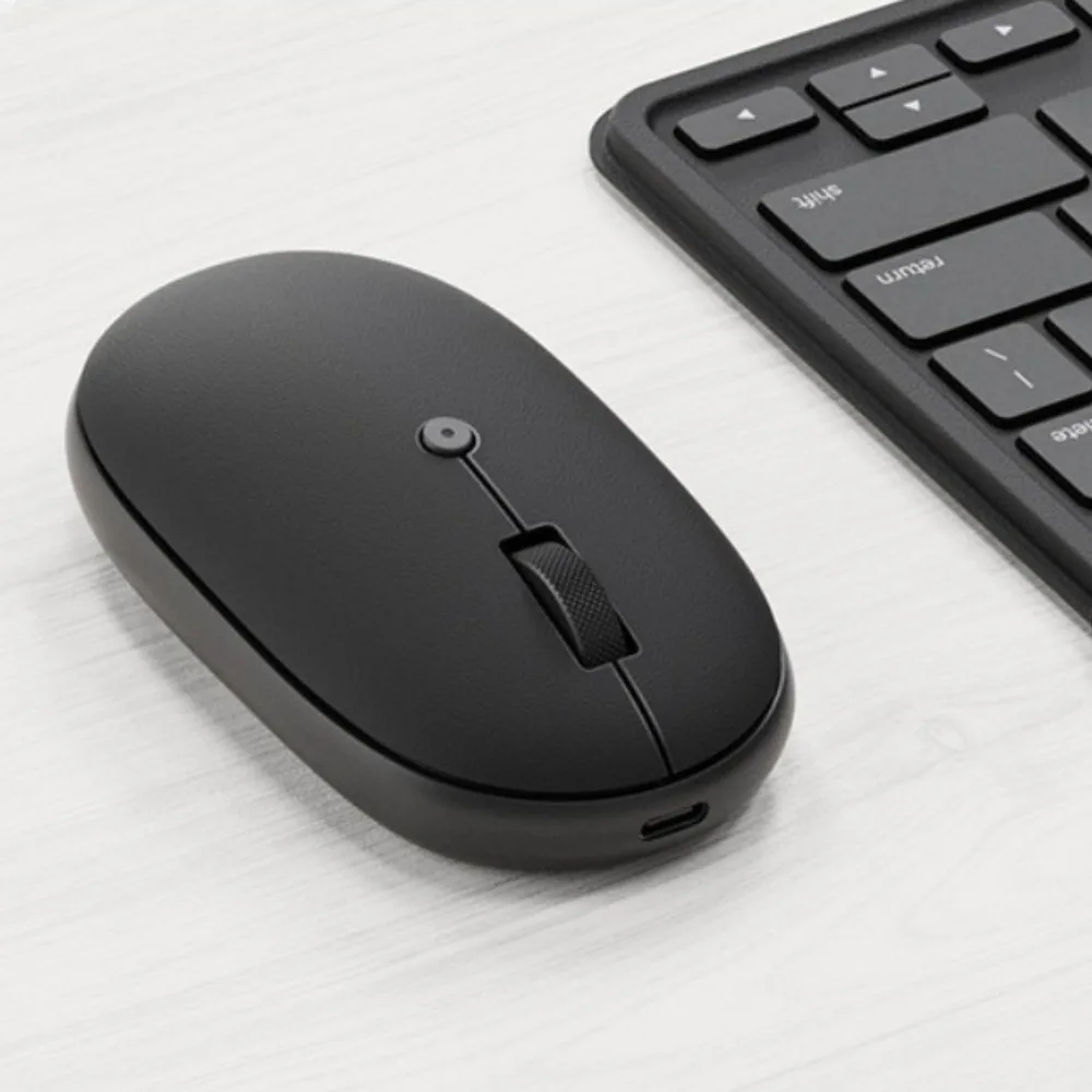 Wireless Bluetooth Mouse Cortex Mechanical Keyboard Accessories Black Scroll Leather Ergonomics Mouse for Macbook IPad Laptops