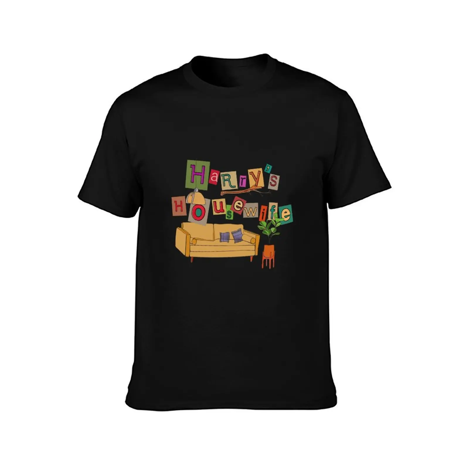 harry's sofa T-Shirt Summer Casual Cotton Tee Oversized Streetwear Tops Vintage Graphic Print Loose Fit Short Sleeve