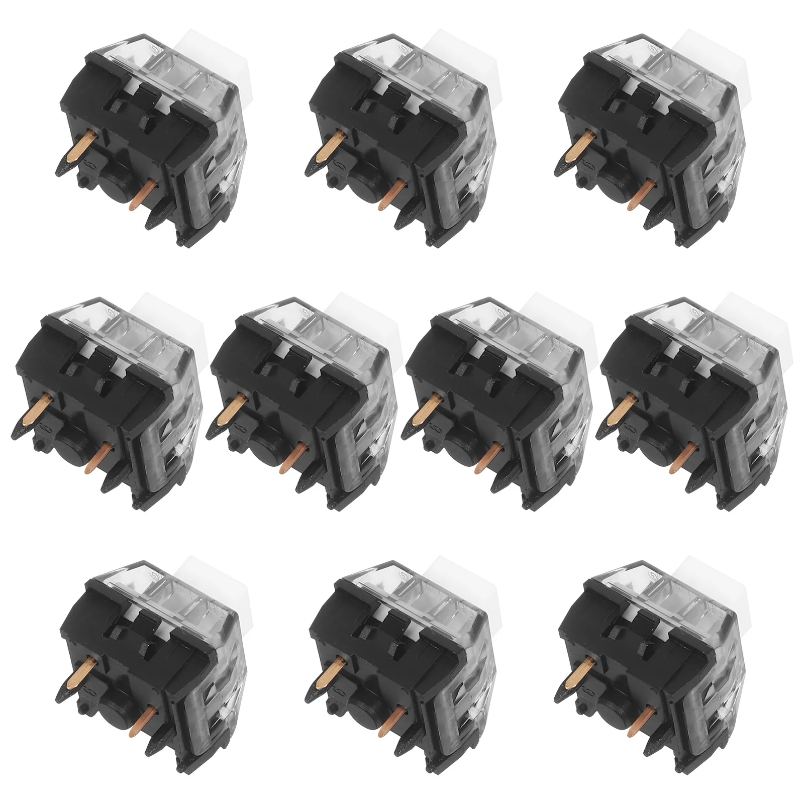 

10pcs White V2 Clicky Gaming Keyboard High-Performance Mechanical Shaft Tactile Switches For Typing Gaming