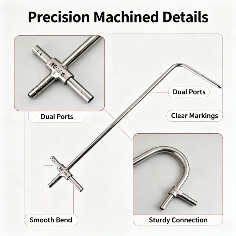 L & S Type Pitot Tube, 6MM Pitot Tube with Optional 8MM Card Sleeve, Air Duct Installed Wind Velocity Measuring Tube