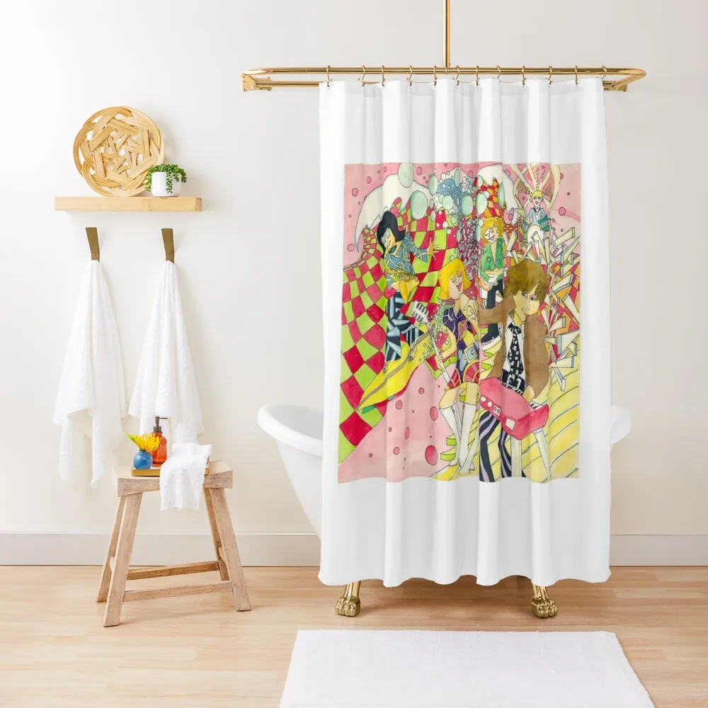 

ZAZOUS; Edges of Realities Shower Curtain Luxury Bathroom Shower Set Bathroom And Shower Products Curtain