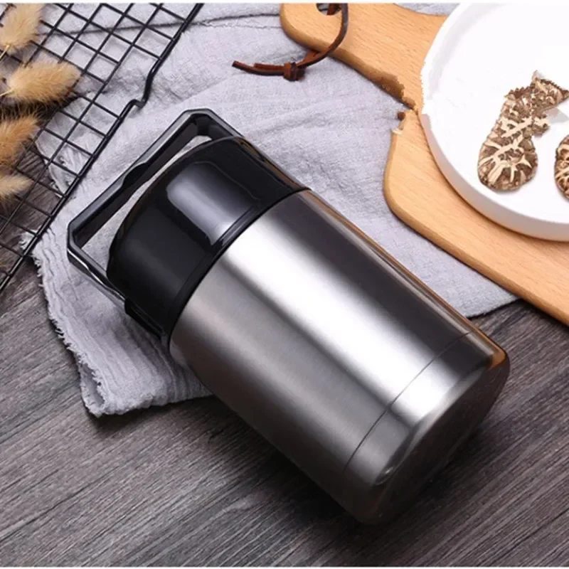 800ml/1000ml/1200ml Food Thermos Stainless Steel Vacuum Insulated Soup Jar Portable Lunch Box Office Home Thermo Food Containers