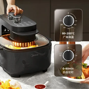 Image Midea air fryer does not turn over 5.5L large capacity through heating baking and frying