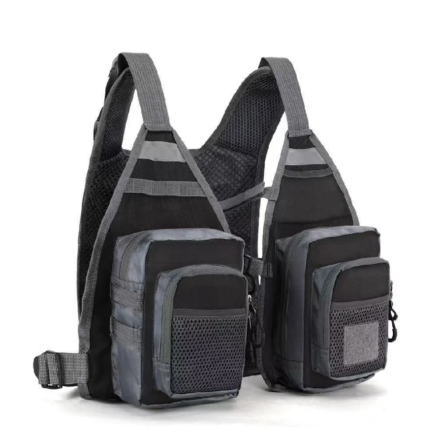 سترة صيد السمك خفيفة الوزن للغاية للرجال والنساء، حزمة صدر محمولة، مقاس واحد يناسب الجميع #5