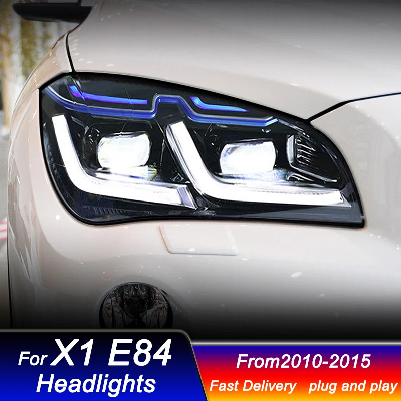 Car styling Headlights for BMW X1 E84 10-15 modify new style LED DRL Dynamic Signal Head Lamp Bi Xenon Beam Headlamp Accembly