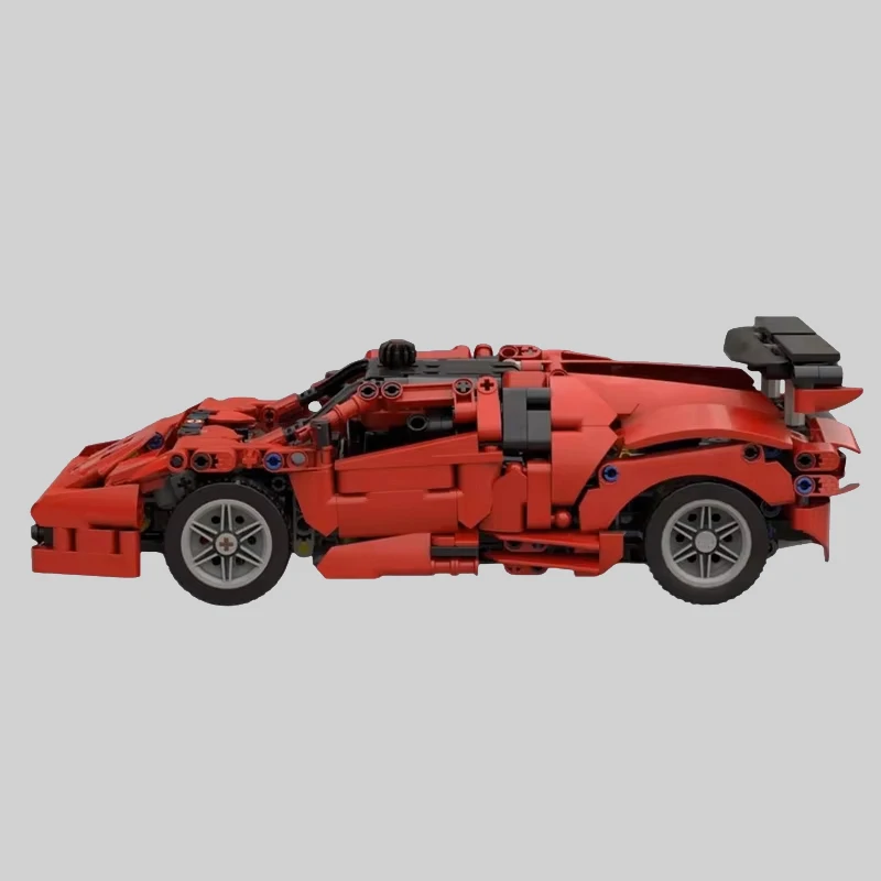 837 ELEMENTÓW MOC-239304 Supercar Techniczny Speed Champions Samochód Miejski Klocki Konstrukcyjne Model Pojazdu Zabawki do Składania Prezent dla Dorosłych i Dzieci