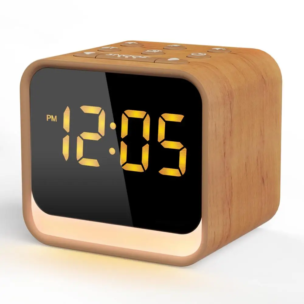 Bluetooth Speaker Alarm Clock White Noise Machine Nightlight 4 In 1 Digital Desk Clock 24/25 Soothing Sounds Sleep Sound Machine