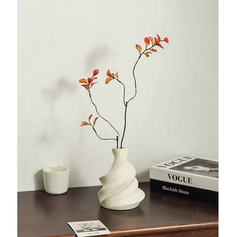 

Керамическая ваза в форме мороженого в скандинавском стиле, керамическая ваза в стиле ретро, ваби говорит стиль, украшение для домашнего декора, украшение