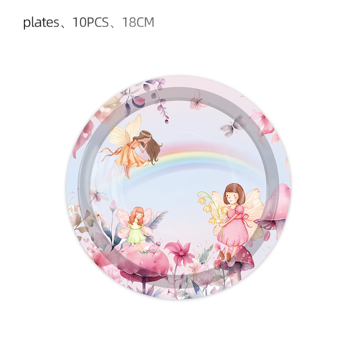 Fairy Birthday Party Supplies Fairy Party Tableware Plates Napkins Tablecloth Flower Fairies Enchanted Forest Garden Theme Decor