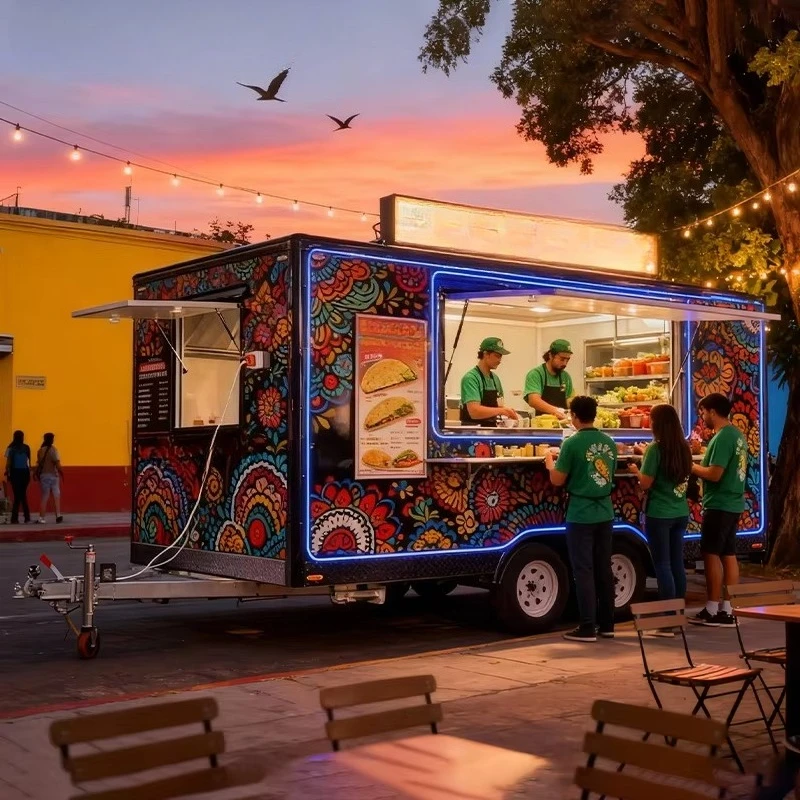 Commercial Kitchen Trailer - Fully Equipped Commercial Square Mobile Kitchen