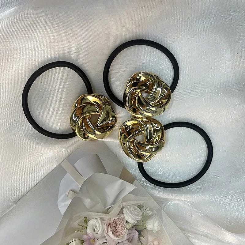 4pcs Fashion Women\'s Hair Accessories Elegant High Ponytail Flower Hair Rope for Daily Holiday Wear Girl Rubber Band Accessories