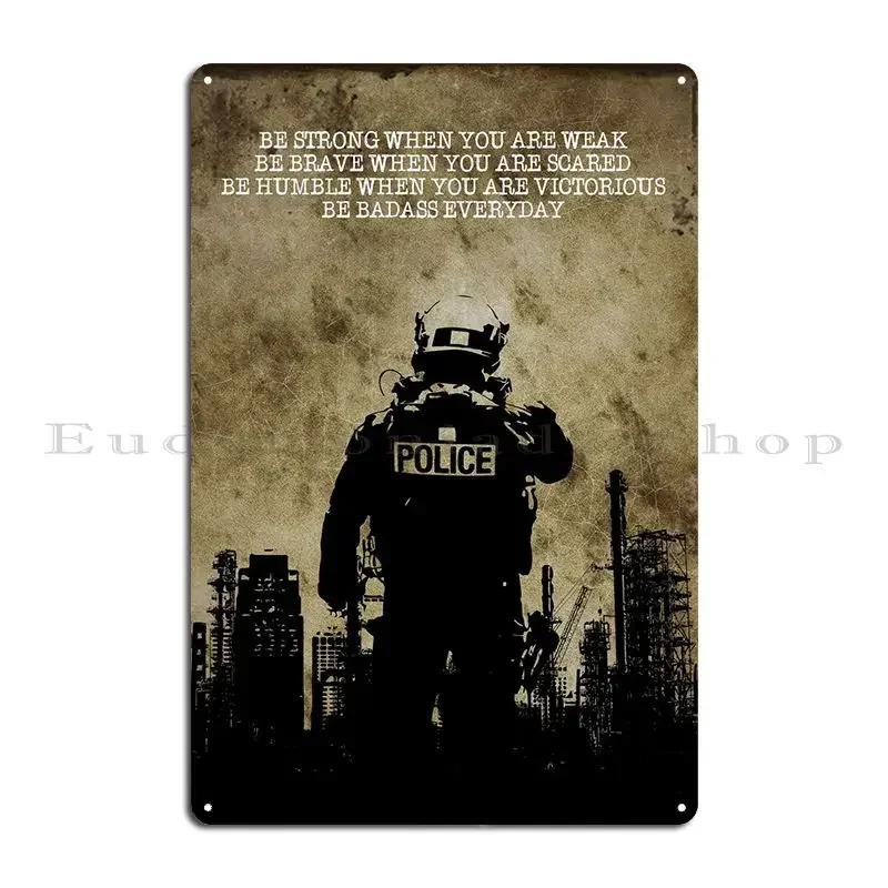 Police Officer Hourly Rate Stencil Graffiti Wall Art Decor to serve and protect Metal Plaque Living Room Club Bar Sign Poster
