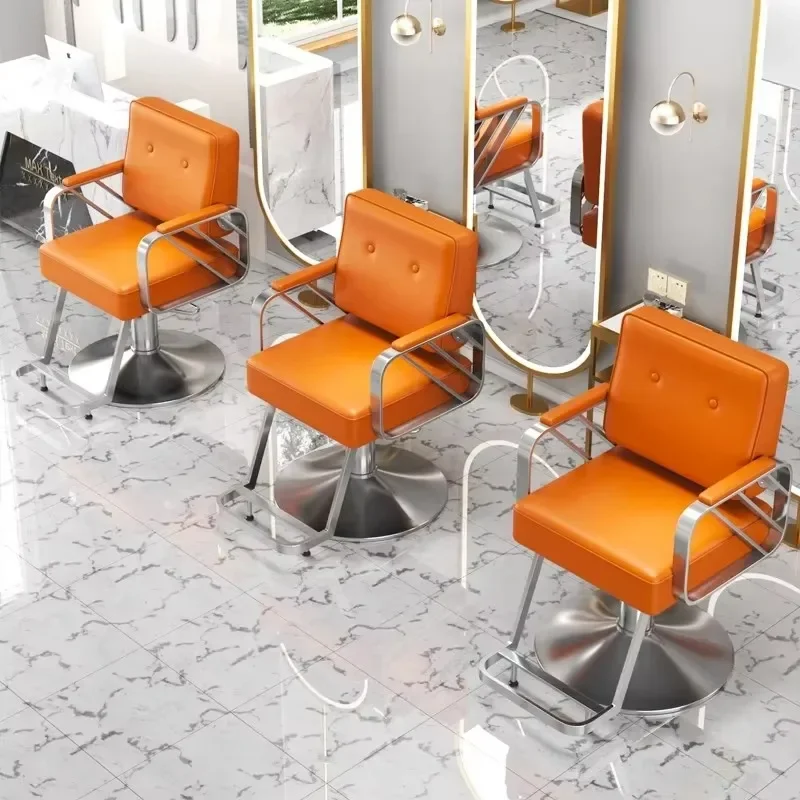 การออกแบบเก้าอี้ร้านเสริมสวยอุปกรณ์หมุนโมเดิร์นเก้าอี้ตัดผมมืออาชีพหรูหราNordic Silla Barberoเฟอร์นิเจอร์เชิงพาณิชย์