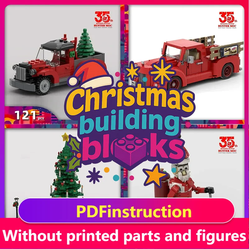 

Xmas Train Puzzle with Santa & Vacation House – 2025 Christmas Block Build for Adult Christmas Village Sets